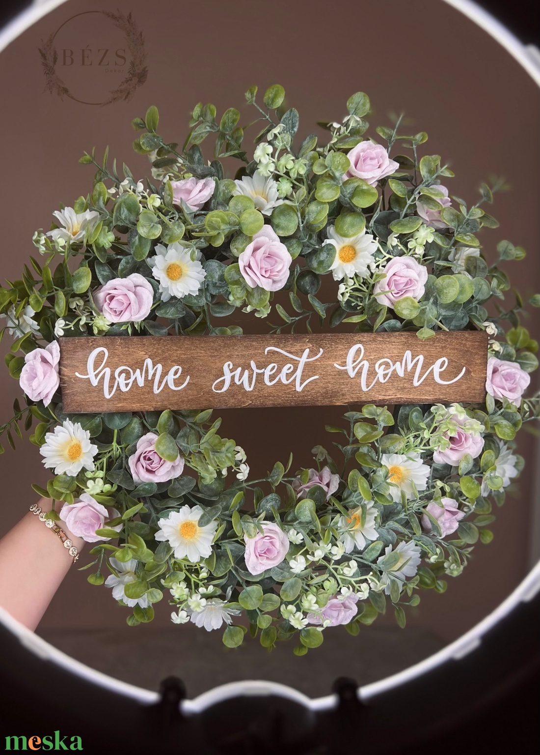 Margarétás kopogtató - otthon & életmód - dekoráció - ajtó- és ablak dekoráció - ajtódísz & kopogtató - Meska.hu