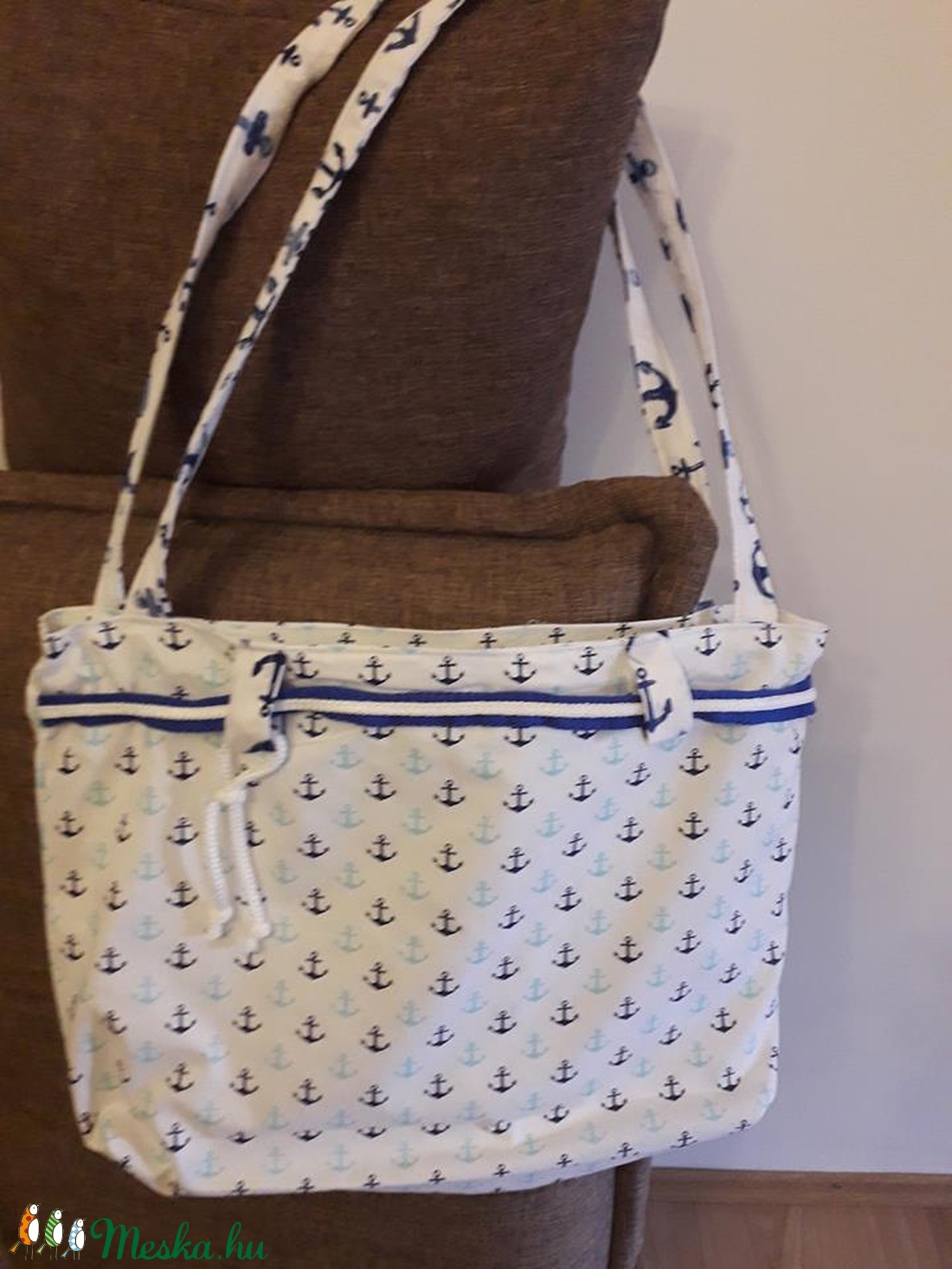 Tengerészmintás nyári szatyor -  - Meska.hu
