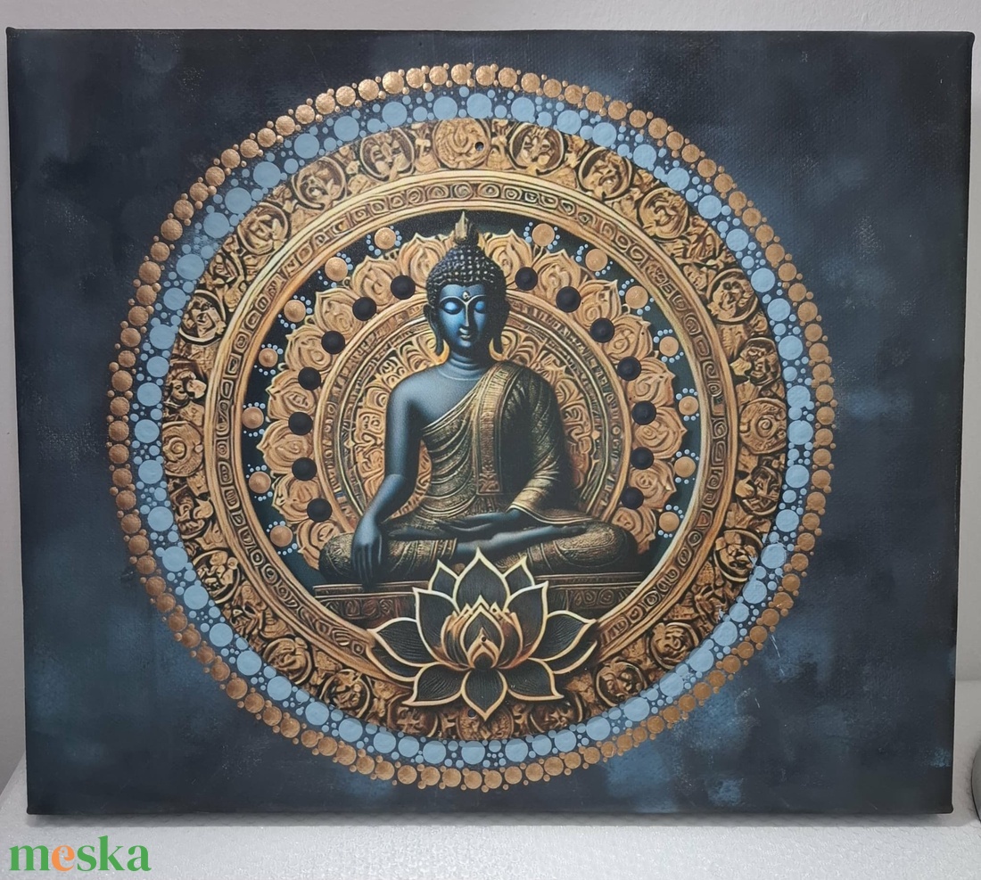 Kék Buddha mandala - otthon & életmód - dekoráció - spiritualitás - mandala - Meska.hu