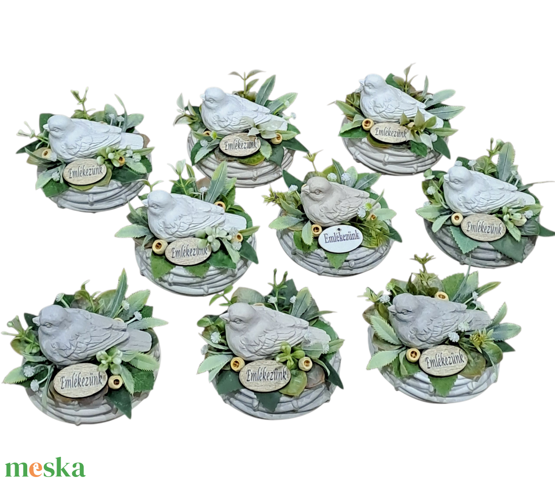 Kegyeleti madárkás sírdísz - otthon & életmód - vallás - temetkezési tárgy - sírdísz, kegyeleti dísz - Meska.hu