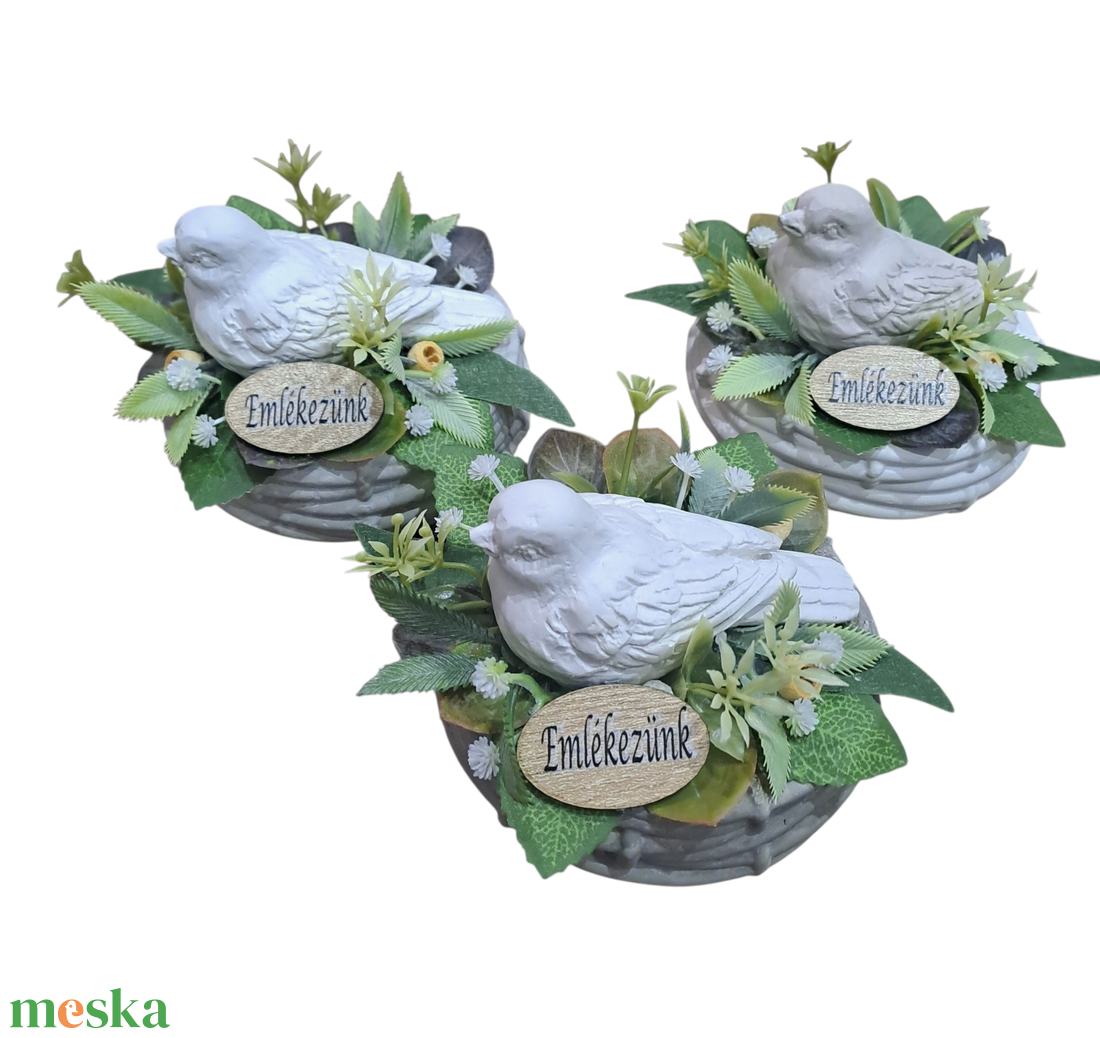Kegyeleti madárkás sírdísz - otthon & életmód - vallás - temetkezési tárgy - sírdísz, kegyeleti dísz - Meska.hu