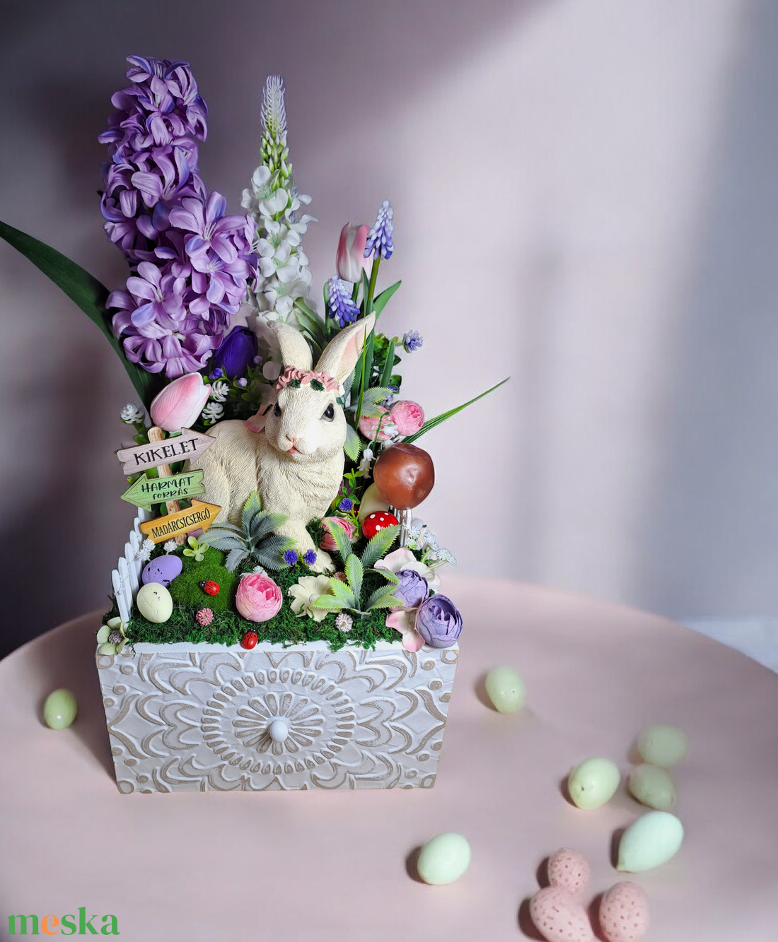 Nagy nyuszis Húsvéti fiók - otthon & életmód - dekoráció - húsvéti asztaldíszek - Meska.hu