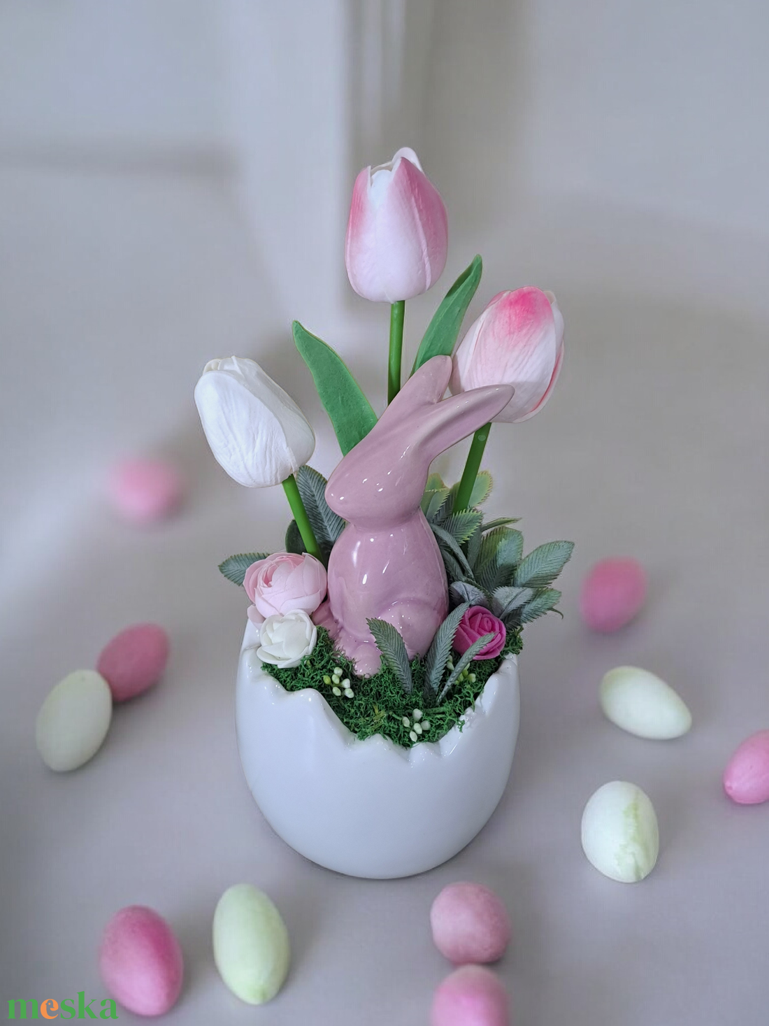 Tojás kaspóban nyuszi - otthon & életmód - dekoráció - húsvéti asztaldíszek - Meska.hu