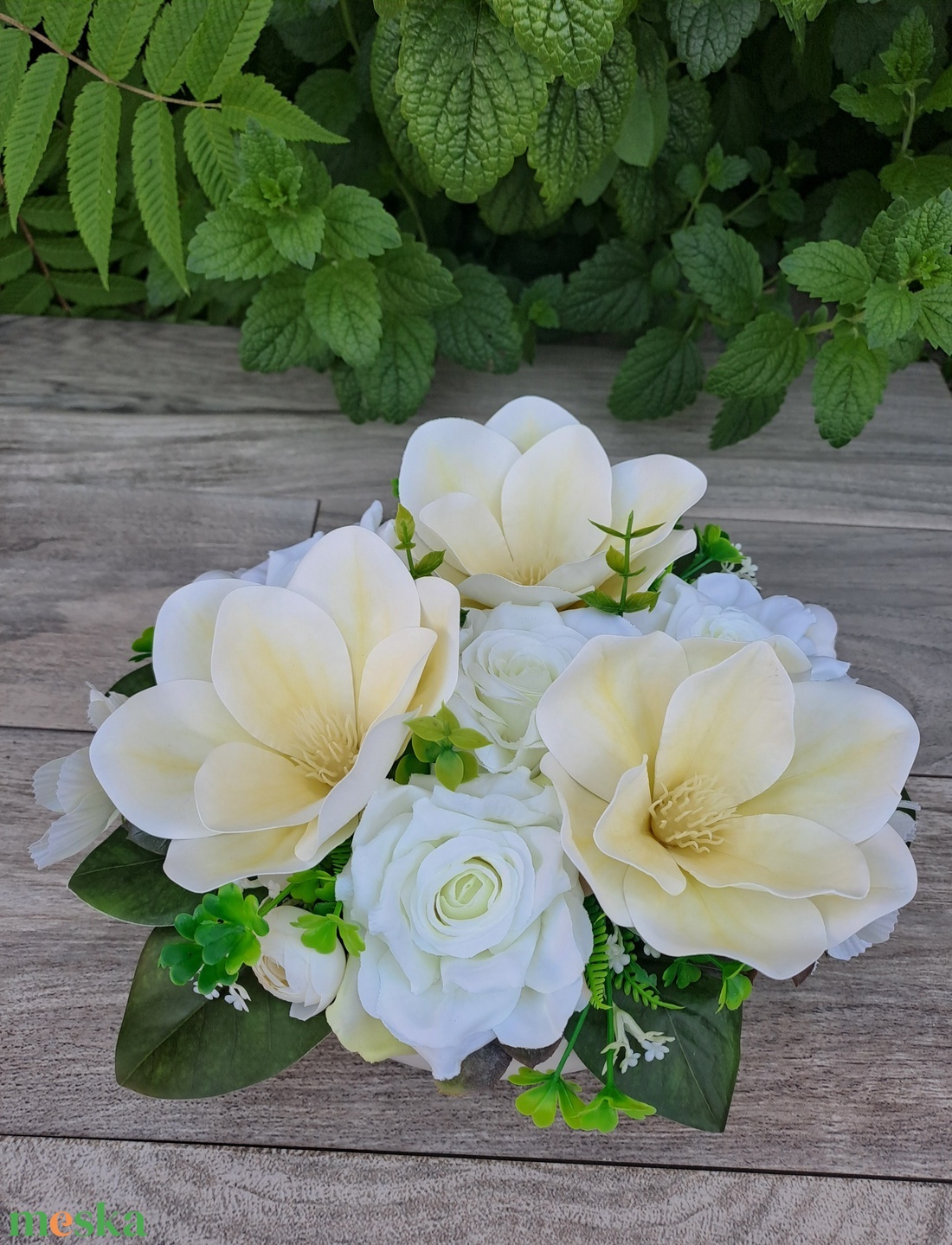 Magnóliás,rózsás tál - otthon & életmód - dekoráció - asztal és polc dekoráció - asztaldísz - Meska.hu