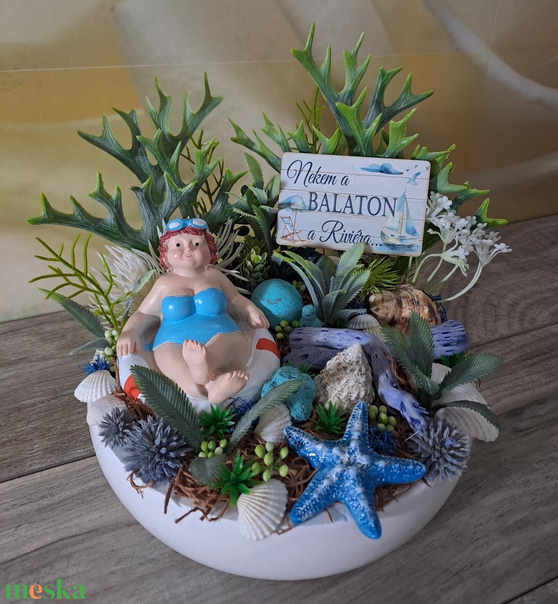 Nekem a Balaton a Riviéra - otthon & életmód - dekoráció - asztal és polc dekoráció - asztaldísz - Meska.hu