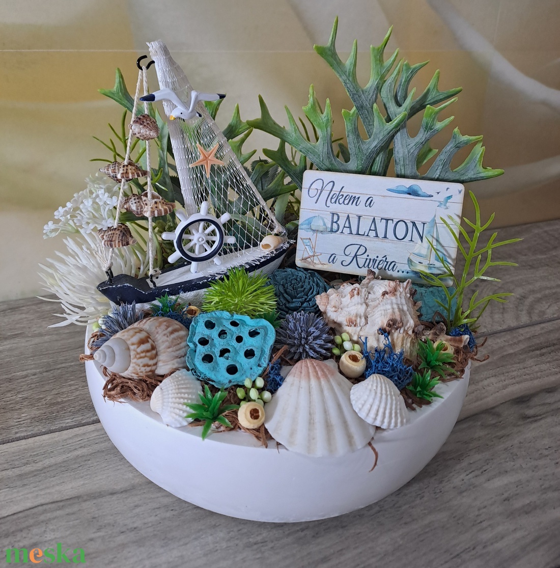 Nekem a Balaton a Riviéra - otthon & életmód - dekoráció - asztal és polc dekoráció - asztaldísz - Meska.hu
