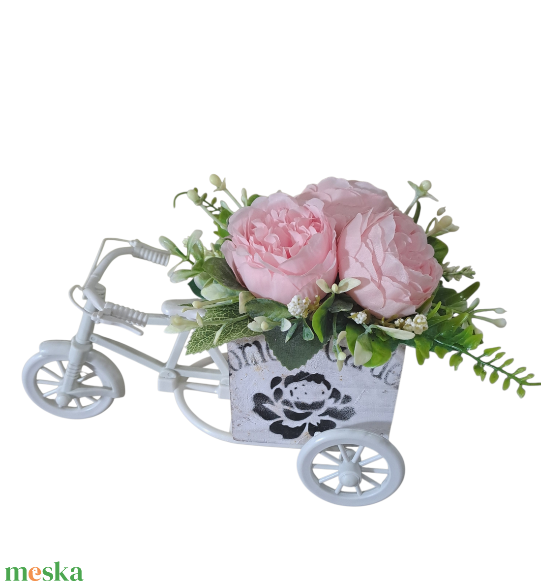Biciklis virágdísz - otthon & életmód - dekoráció - asztal és polc dekoráció - asztaldísz - Meska.hu