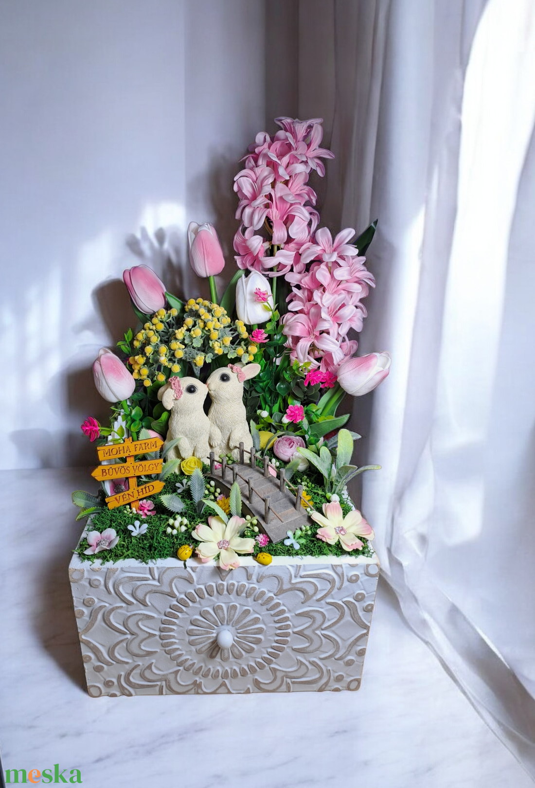 Húsvéti nyuszik a vén hídnál - otthon & életmód - dekoráció - húsvéti asztaldíszek - Meska.hu