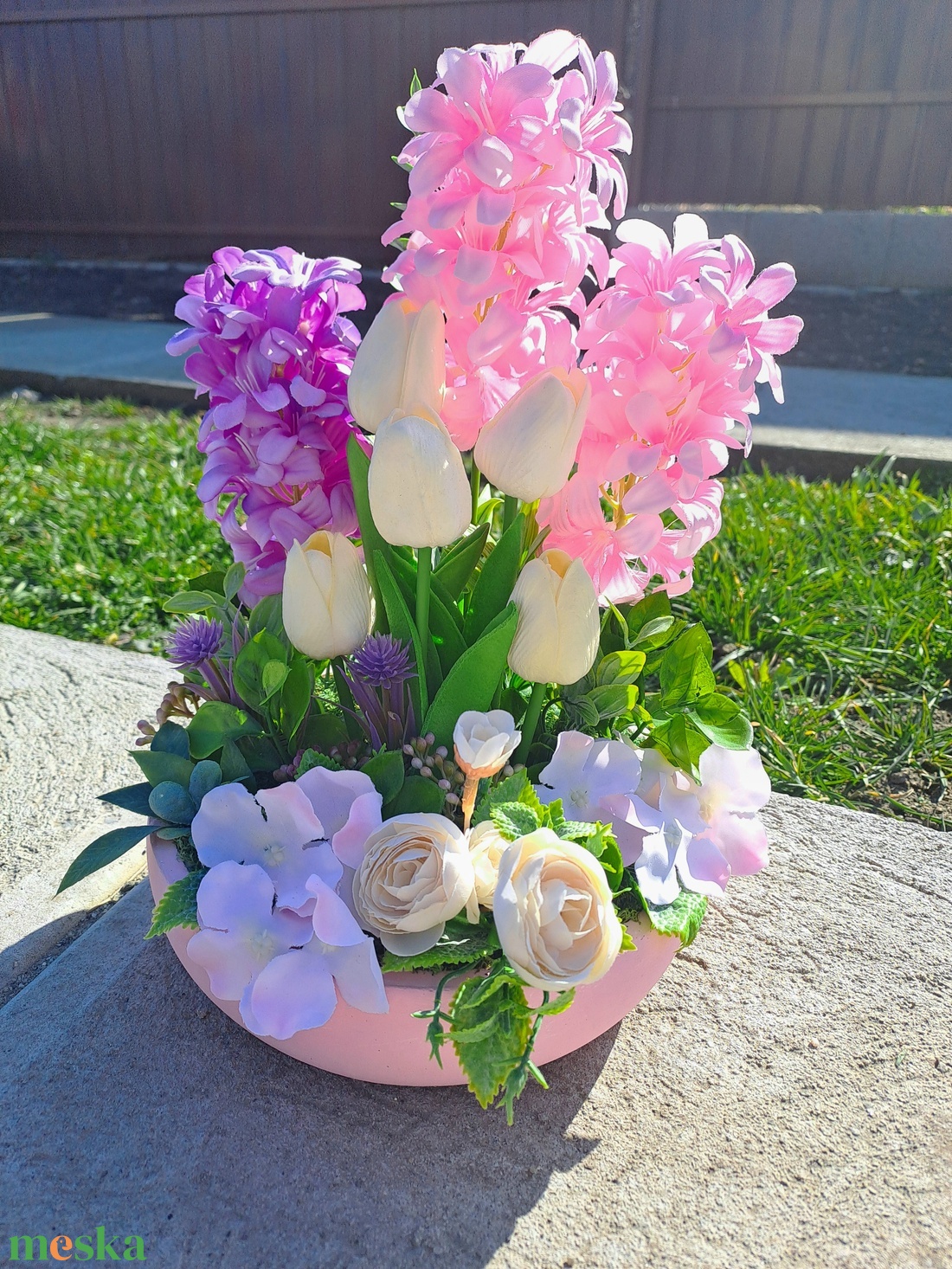 Tavaszi virágözön - ünnepi díszek, dekorációk - húsvéti díszek és dekorációk - húsvéti virágos díszek - Meska.hu