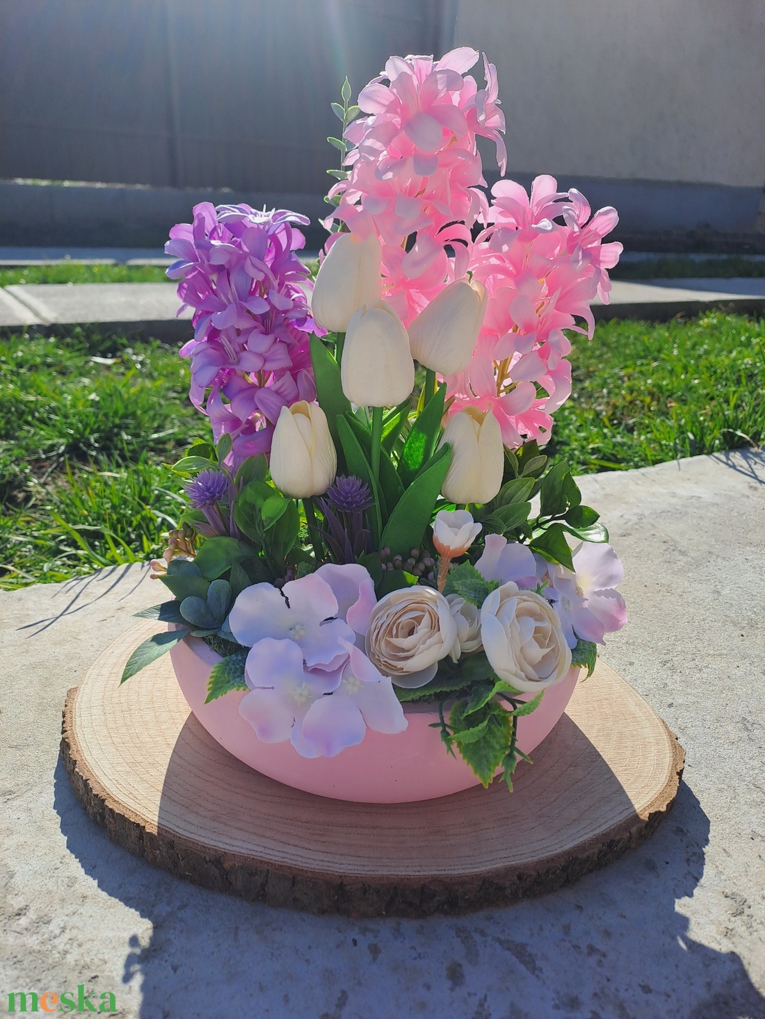 Tavaszi virágözön - ünnepi díszek, dekorációk - húsvéti díszek és dekorációk - húsvéti virágos díszek - Meska.hu