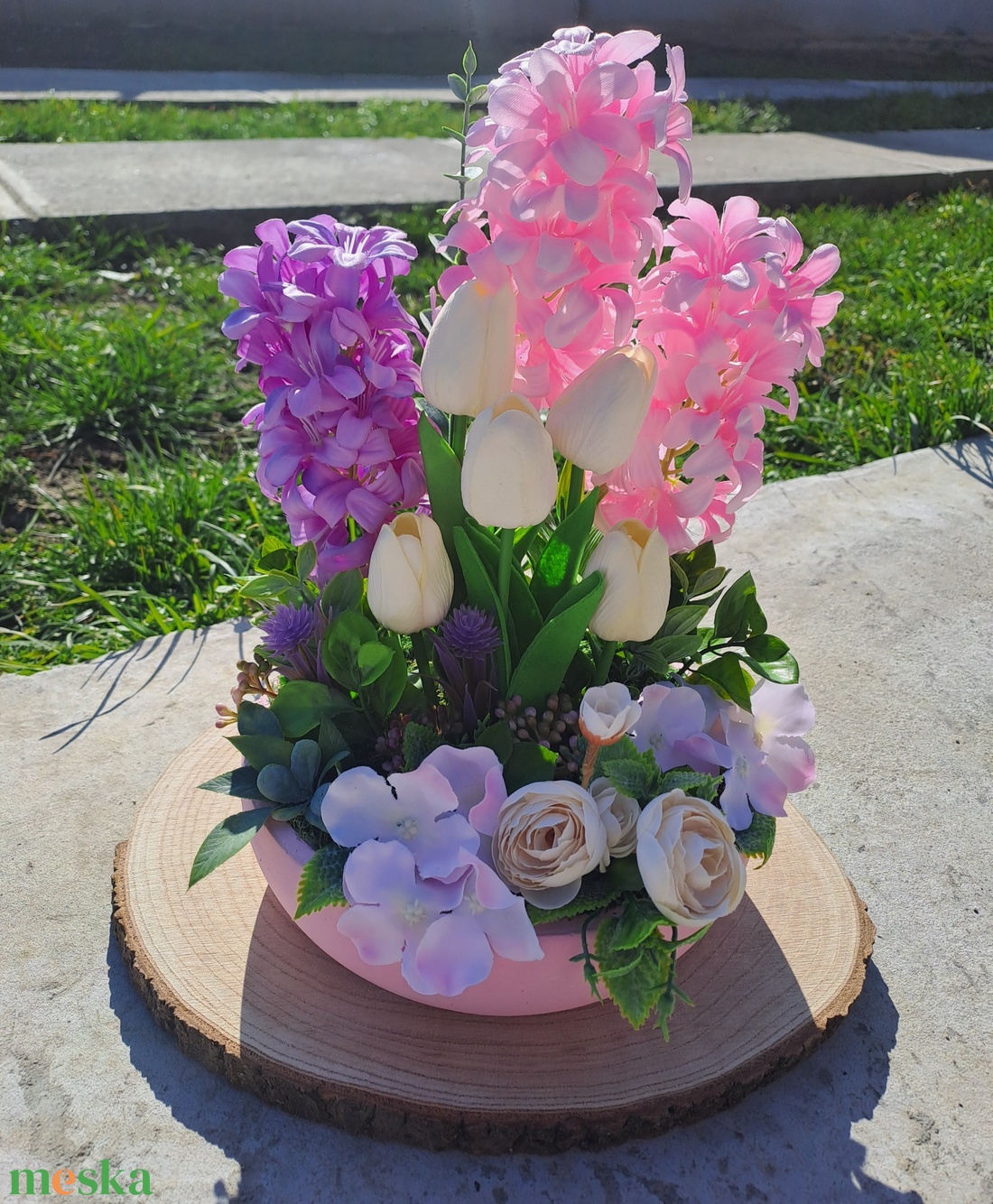 Tavaszi virágözön - ünnepi díszek, dekorációk - húsvéti díszek és dekorációk - húsvéti virágos díszek - Meska.hu