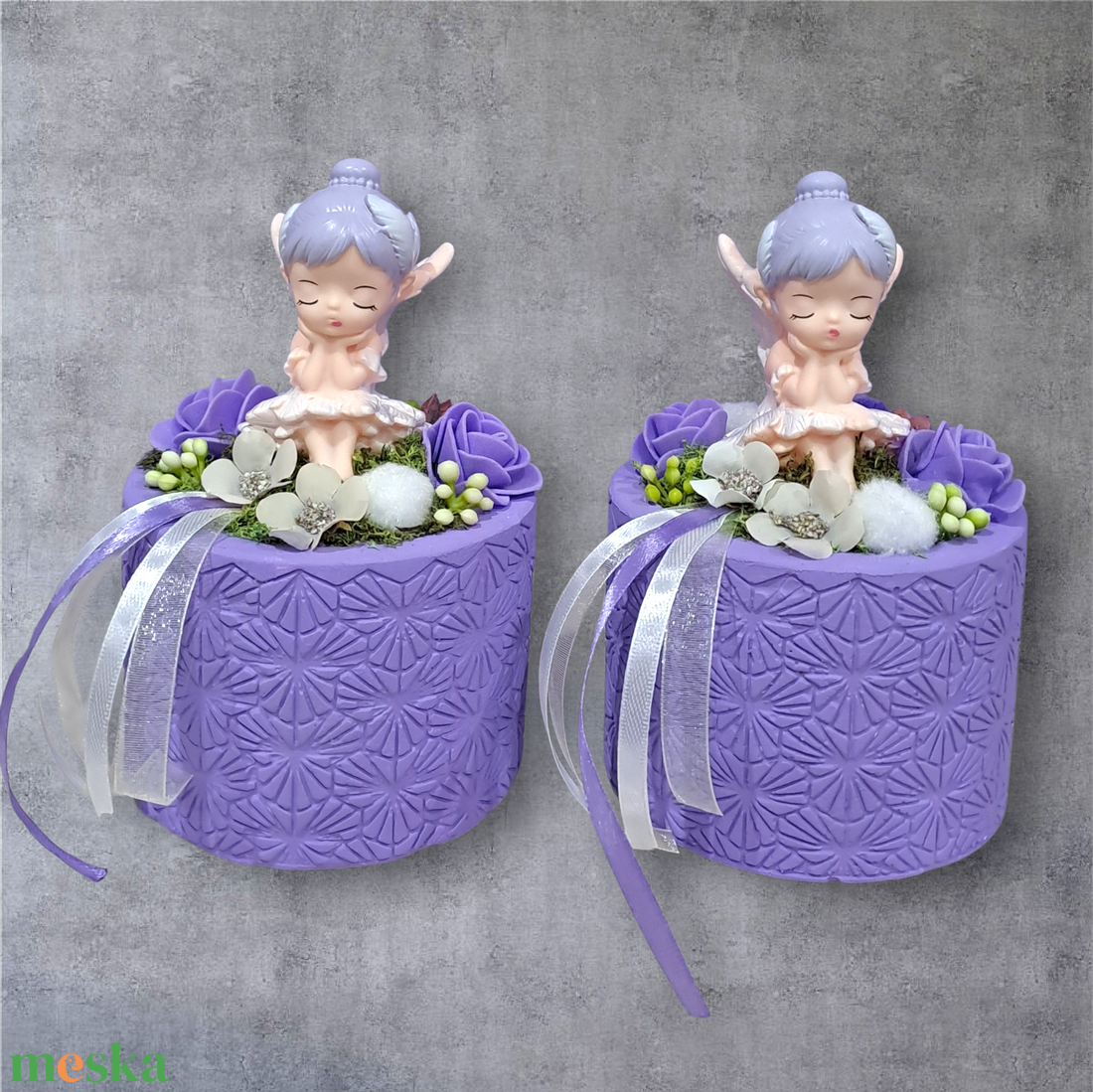 Tündérlányok kaspóban - otthon & életmód - virágdekoráció - virágdíszek - asztali virágdísz - Meska.hu