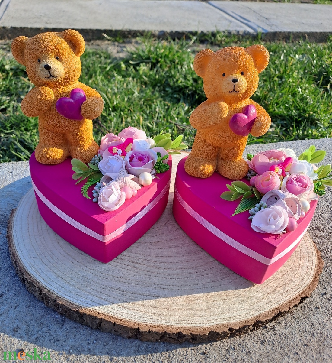 Macis szívdísz - otthon & életmód - virágdekoráció - virágdíszek - asztali virágdísz - Meska.hu