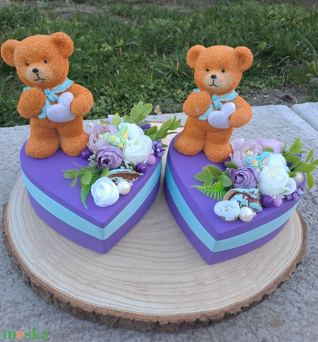 Macis szívdísz - otthon & életmód - virágdekoráció - virágdíszek - asztali virágdísz - Meska.hu