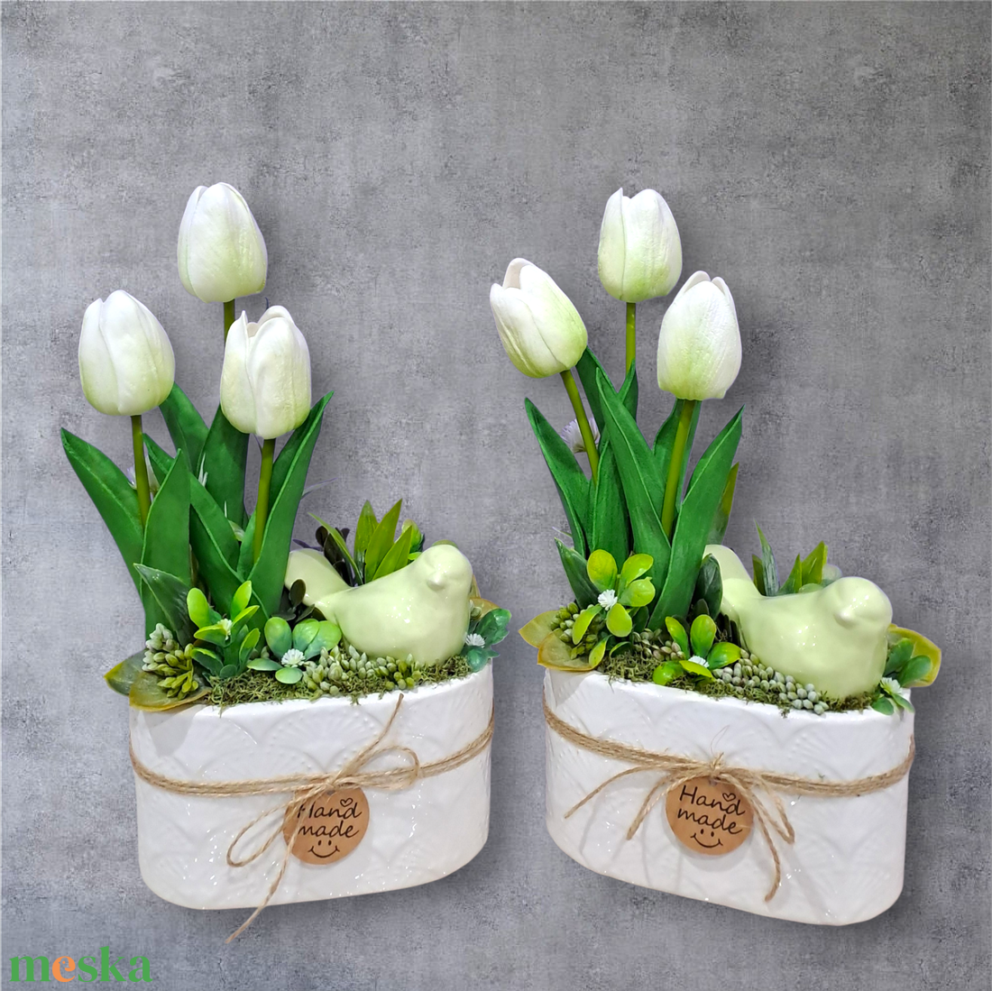 Madárkás asztaldísz - ünnepi díszek, dekorációk - húsvéti díszek és dekorációk - húsvéti asztaldíszek - Meska.hu