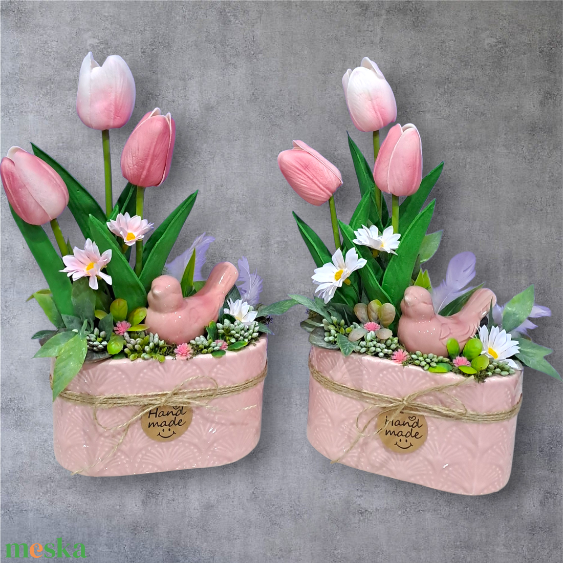 Madárkás asztaldísz - ünnepi díszek, dekorációk - húsvéti díszek és dekorációk - húsvéti asztaldíszek - Meska.hu