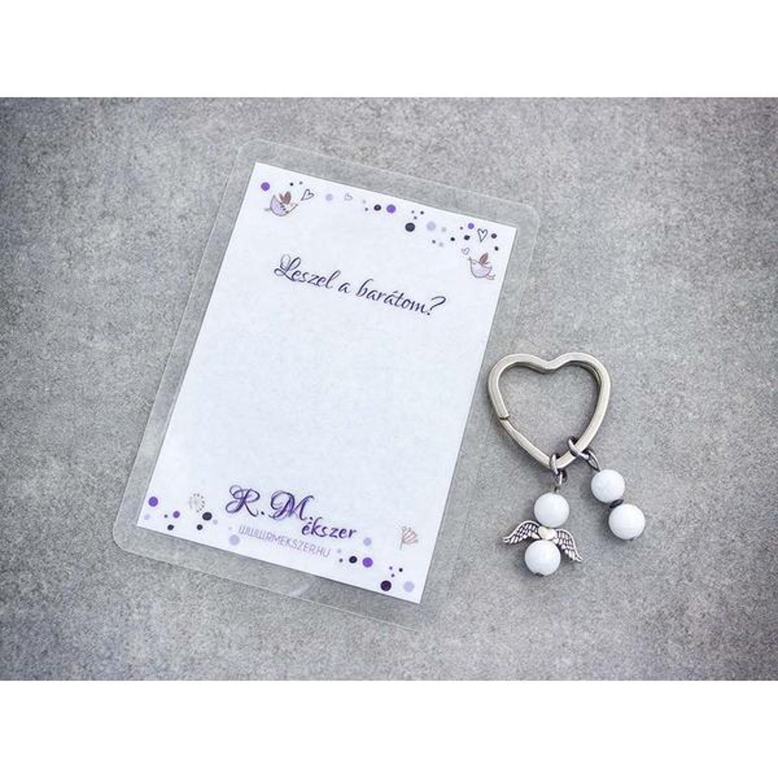 Leszel a barátom kulcstartó tejkvarccal - táska & tok - kulcstartó & táskadísz - kulcstartó - Meska.hu