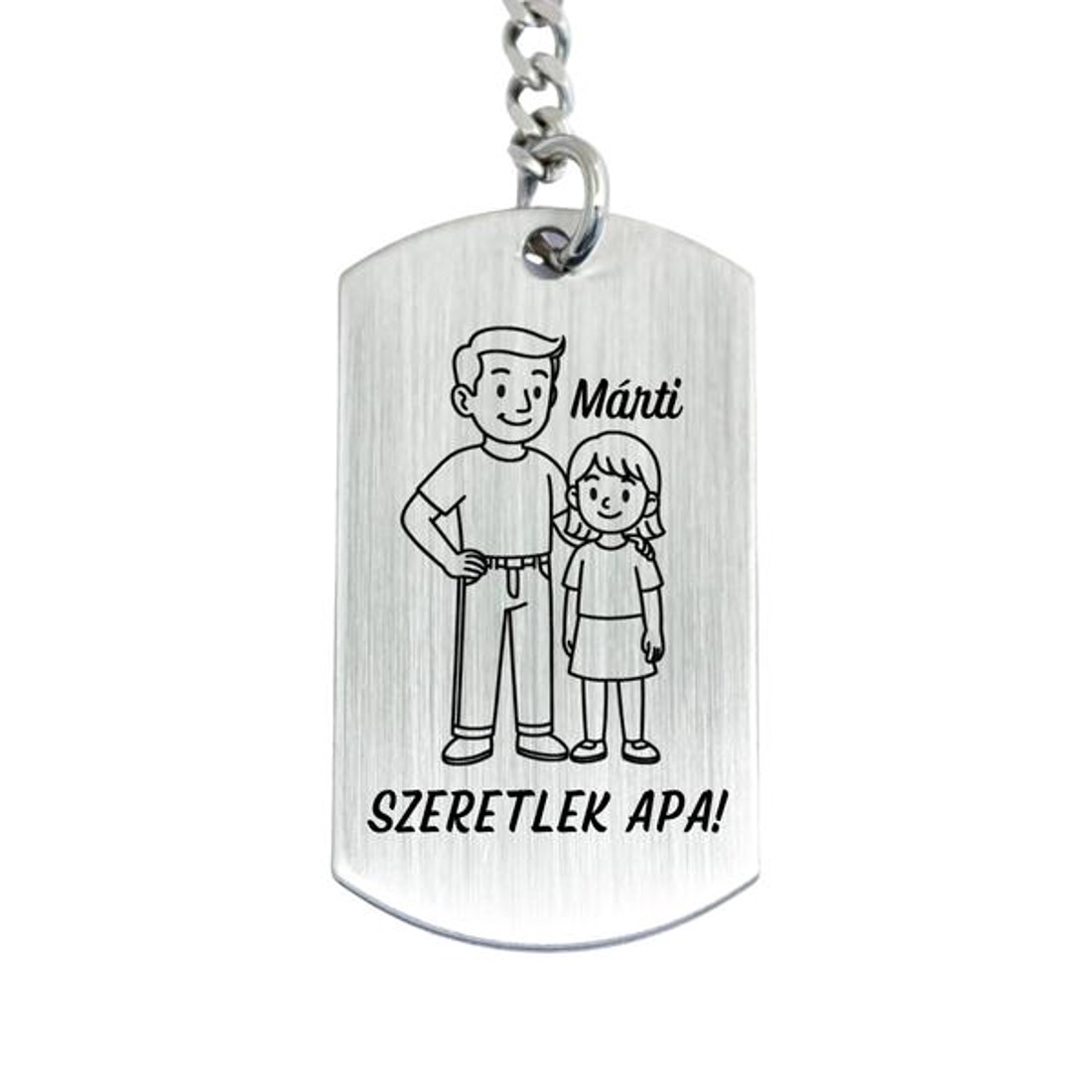 Szeretlek Apa gravírozott acél kulcstartó lánygyermek nevével - táska & tok - kulcstartó & táskadísz - kulcstartó - Meska.hu Szeretlek Apa gravírozott acél kulcstartó lánygyermek nevével - táska & tok - kulcstartó & táskadísz - kulcstartó - Meska.hu