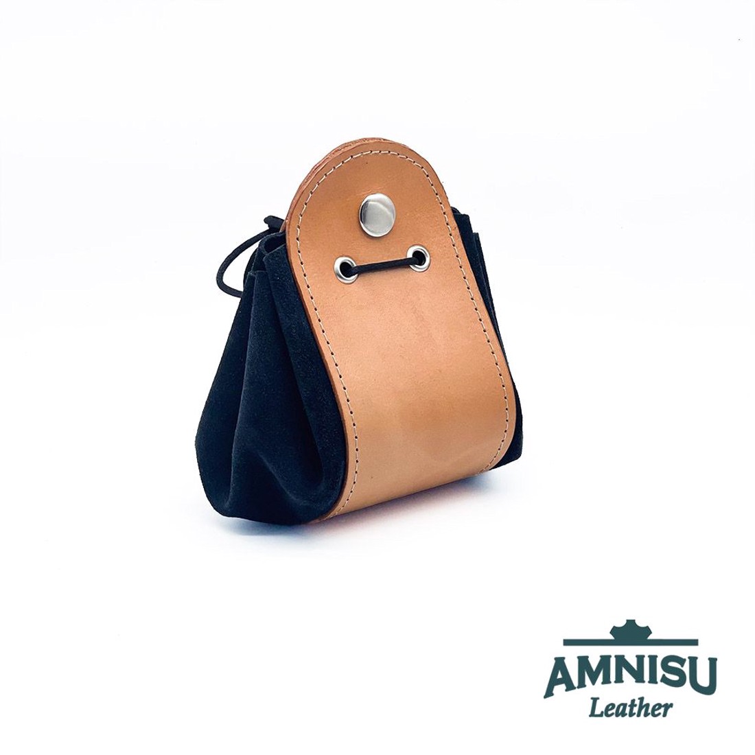 Bézs - kékes fekete bőr 2in1 szütyő és kockatálca M3019-6013 - játék & sport - szerepjáték - Meska.hu