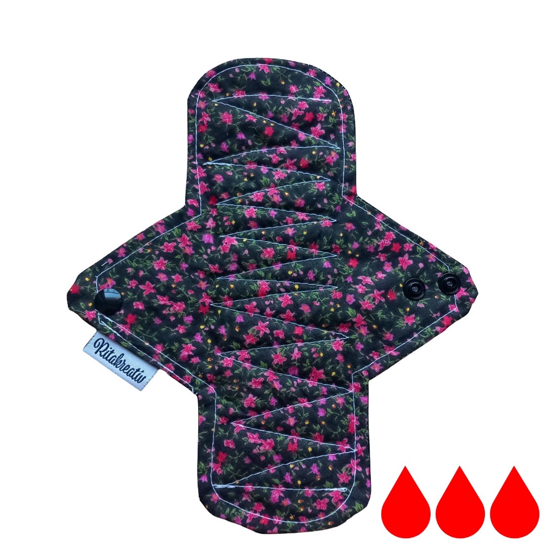 Éjjeli virágok mosható betét 22cm - szépségápolás - intim higiénia - intimbetét - Meska.hu