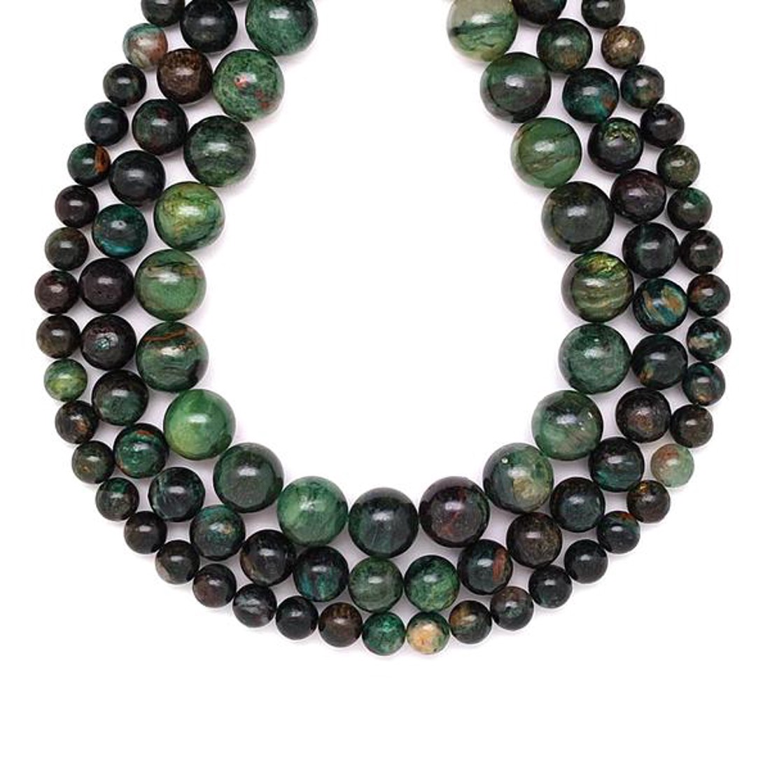 Mika szinezett zöld golyó 6-7mm  ékszerkészítő alapanyag (füzér) - kellékek & szerszámok - ásvány alapanyag - ásványfüzér - Meska.hu