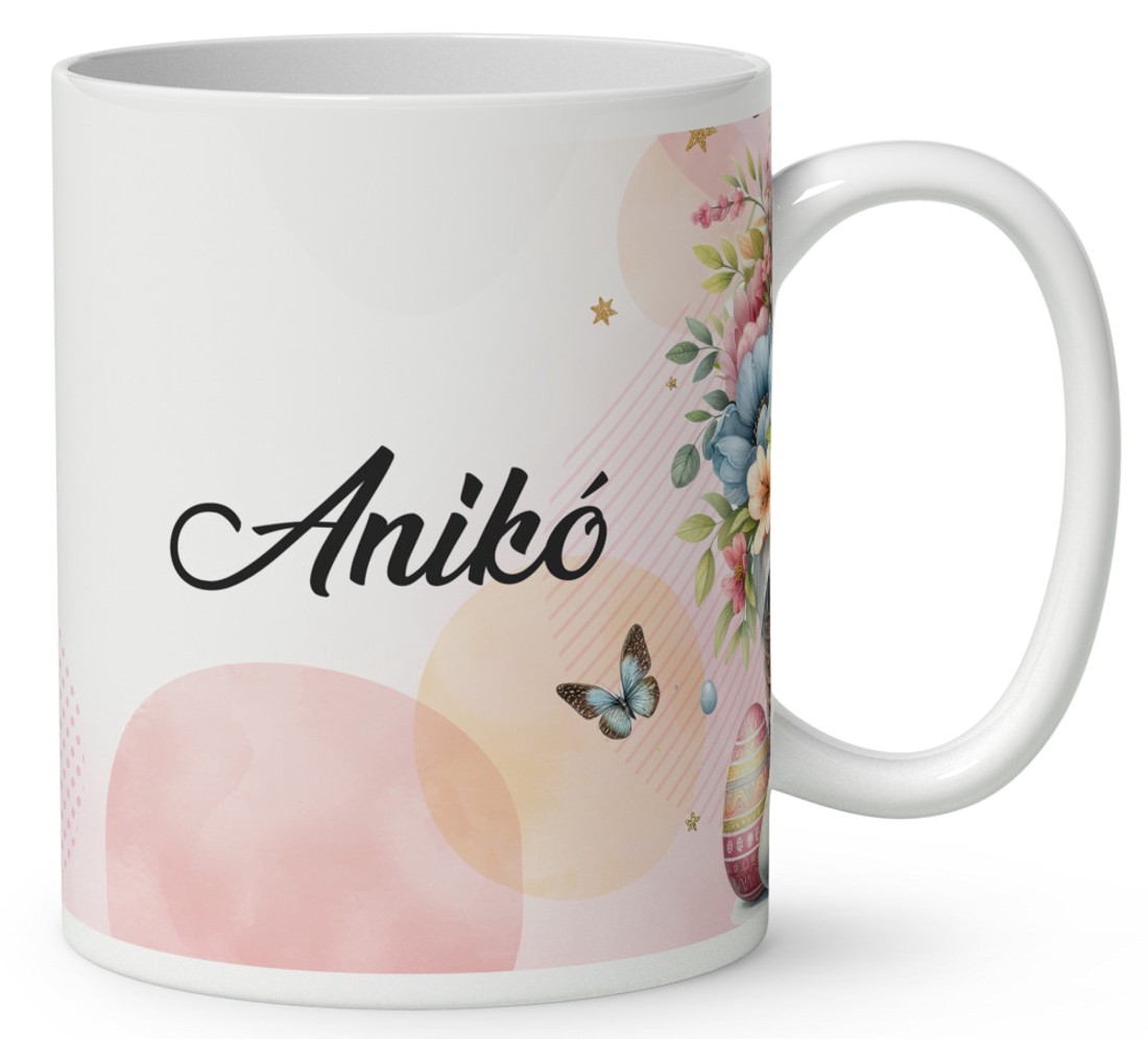 Névvel kérhető - A legcukibb húsvéti nyuszi mintás bögre - otthon & életmód - konyhafelszerelés, tálalás - tálalás - bögre & csésze - Meska.hu