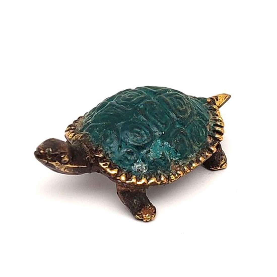 Réz figura teknős óarany kék 2x6cm - otthon & életmód - dekoráció - dísztárgy - Meska.hu