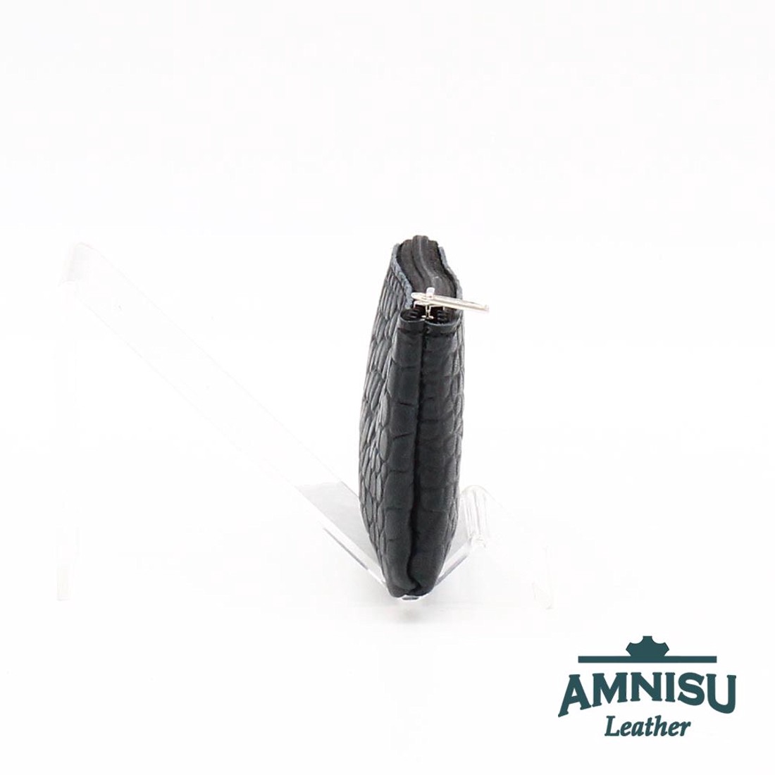 Sötétzöld krokkómintás egy cipzáras kulcstartó A7006 - táska & tok - kulcstartó & táskadísz - kulcstartó - Meska.hu