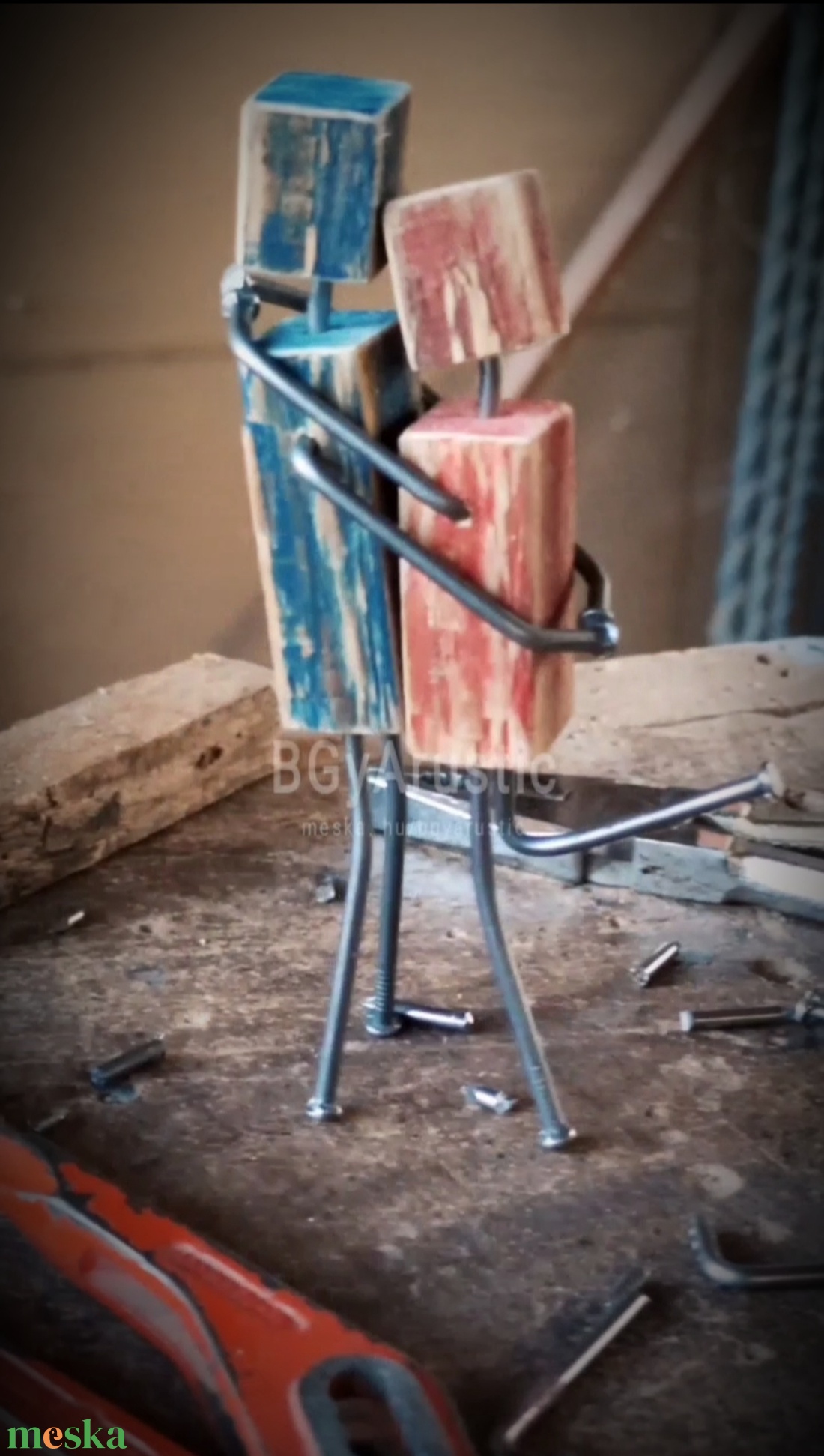 Rusztikus fa dekorációs figura - otthon & életmód - dekoráció - asztal és polc dekoráció - asztaldísz - Meska.hu