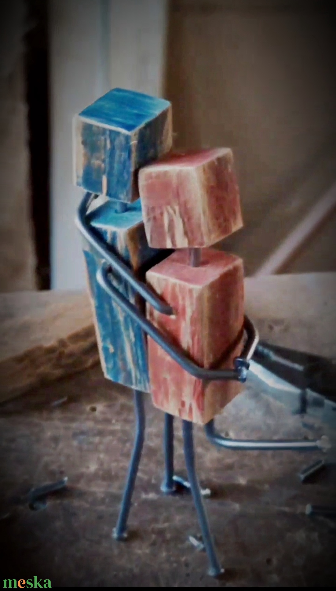 Rusztikus fa dekorációs figura - otthon & életmód - dekoráció - asztal és polc dekoráció - asztaldísz - Meska.hu