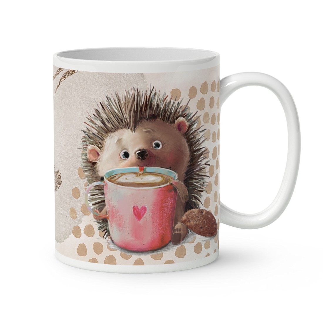 Kérd a neveddel - Kakaós süni mintás bögre - otthon & életmód - konyhafelszerelés, tálalás - tálalás - bögre & csésze - Meska.hu