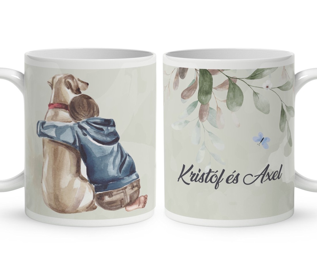 Kérd a neveddel - Ő a legjobb barátom - kutya mintás bögre - otthon & életmód - konyhafelszerelés, tálalás - tálalás - bögre & csésze - Meska.hu