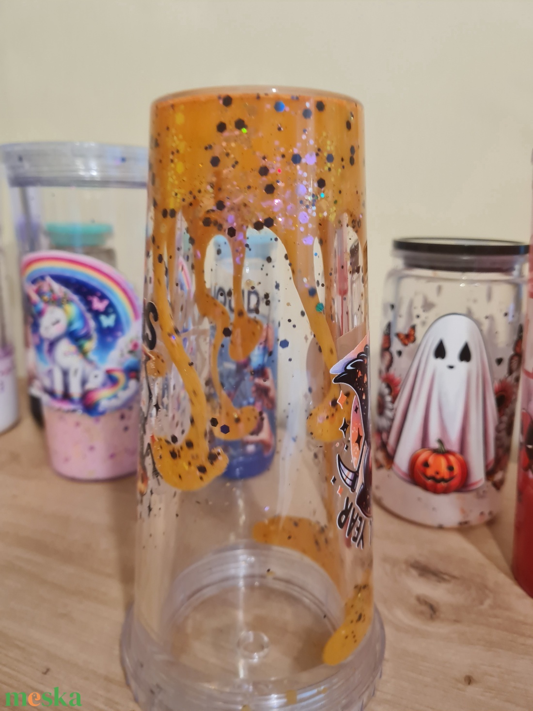 Snowglobe pohár 16 oz/ kulacs 10oz - otthon & életmód - konyhafelszerelés, tálalás - tálalás - pohár - Meska.hu