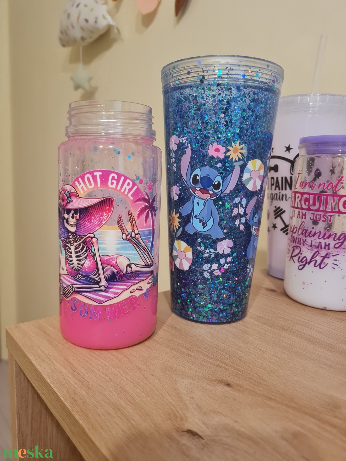 Snowglobe pohár 18 oz - diy (csináld magad) - szabásminta, útmutató - kötésminták - Meska.hu