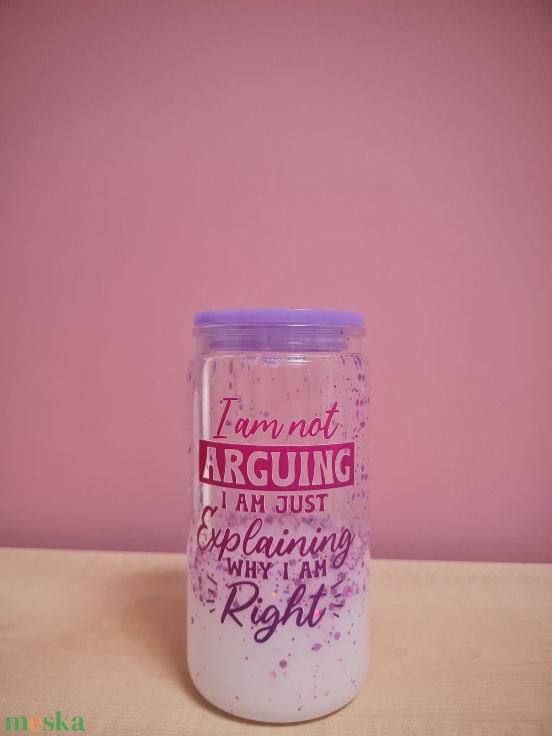 Snowglobe pohár 16 oz - otthon & életmód - konyhafelszerelés, tálalás - tálalás - pohár - Meska.hu