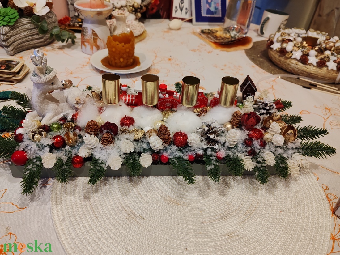 Asztaldísz - karácsony - adventi díszek - adventi asztaldísz - Meska.hu