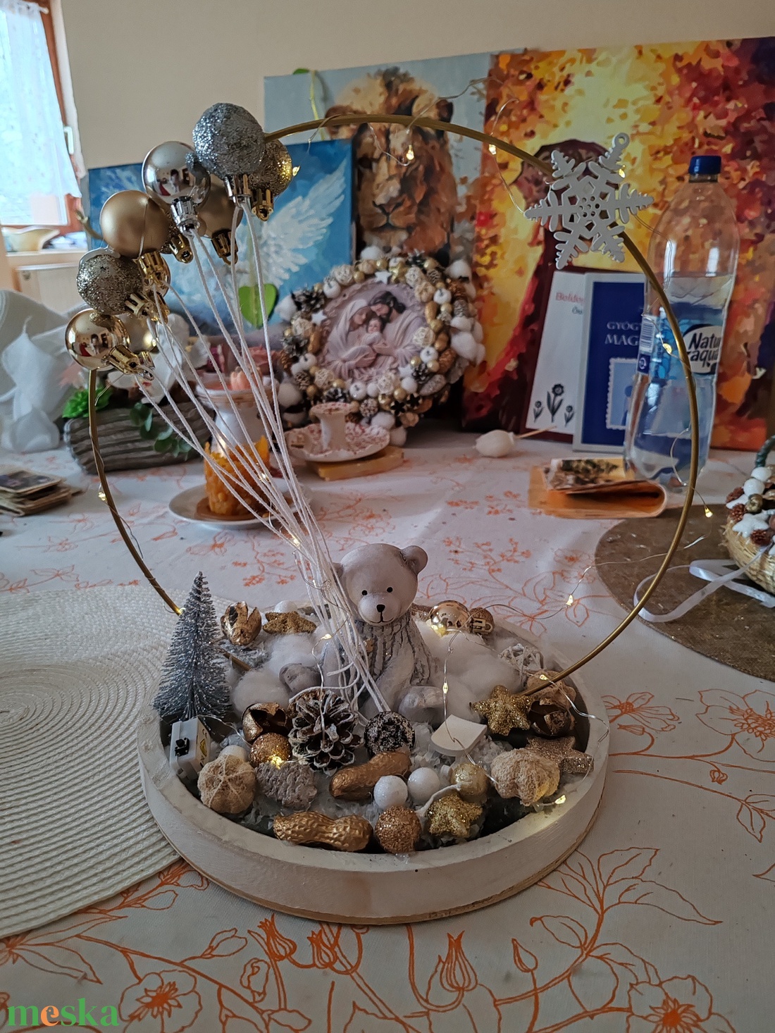 Asztaldísz  - karácsony - adventi díszek - adventi asztaldísz - Meska.hu