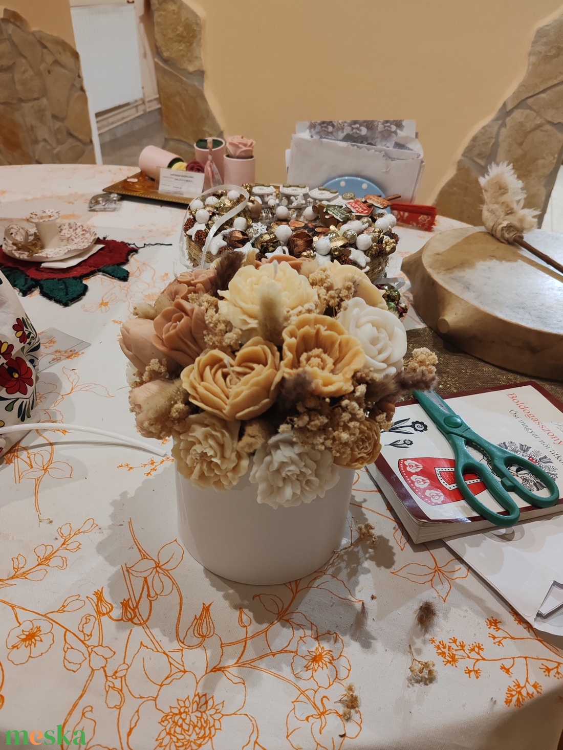 Gyertya virágbox - otthon & életmód - gyertya, illat, aroma - gyertya - Meska.hu