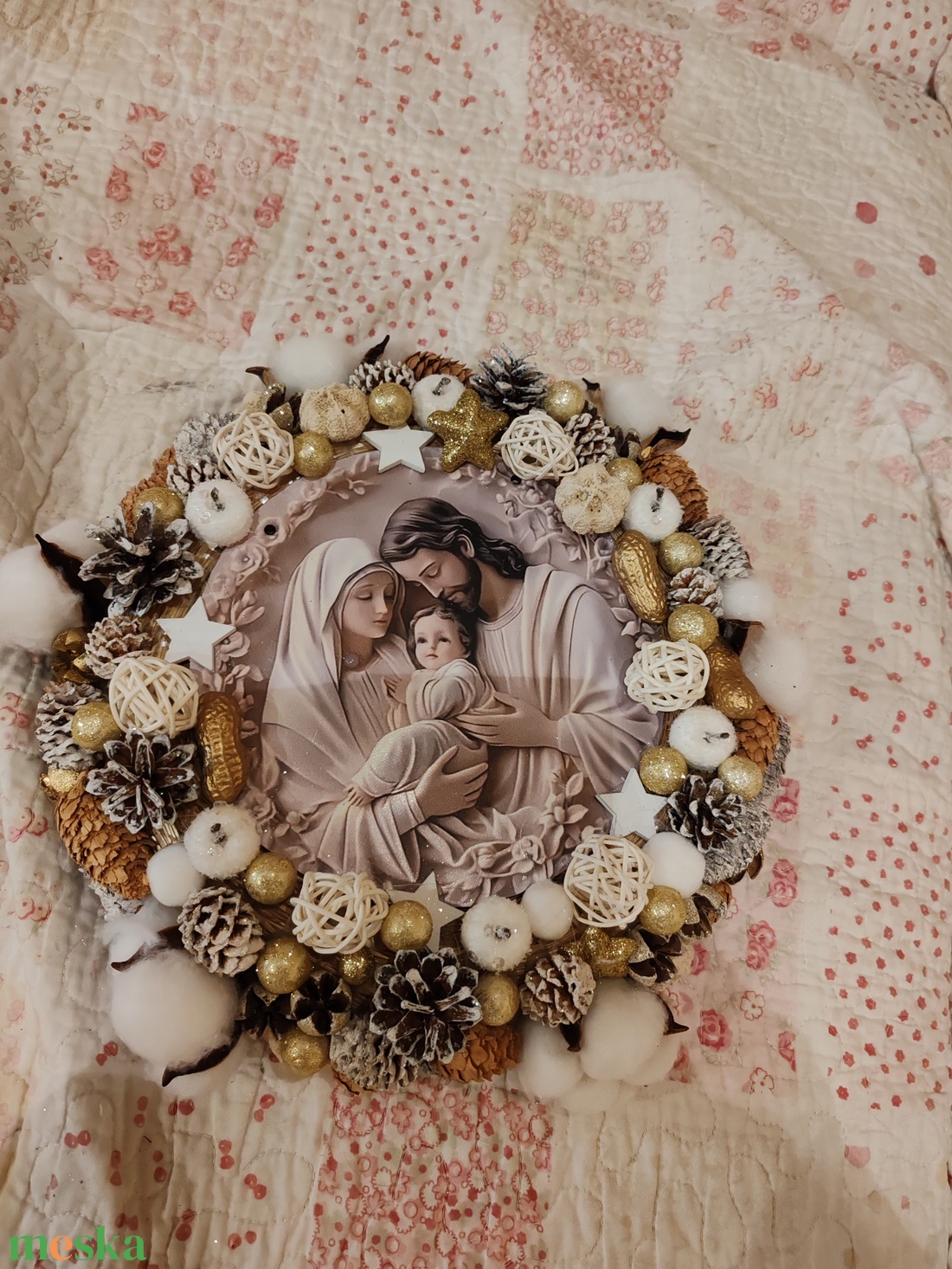 Szent családos ajtódísz előrendelésre  - otthon & életmód - dekoráció - ajtó- és ablak dekoráció - ajtódísz & kopogtató - Meska.hu