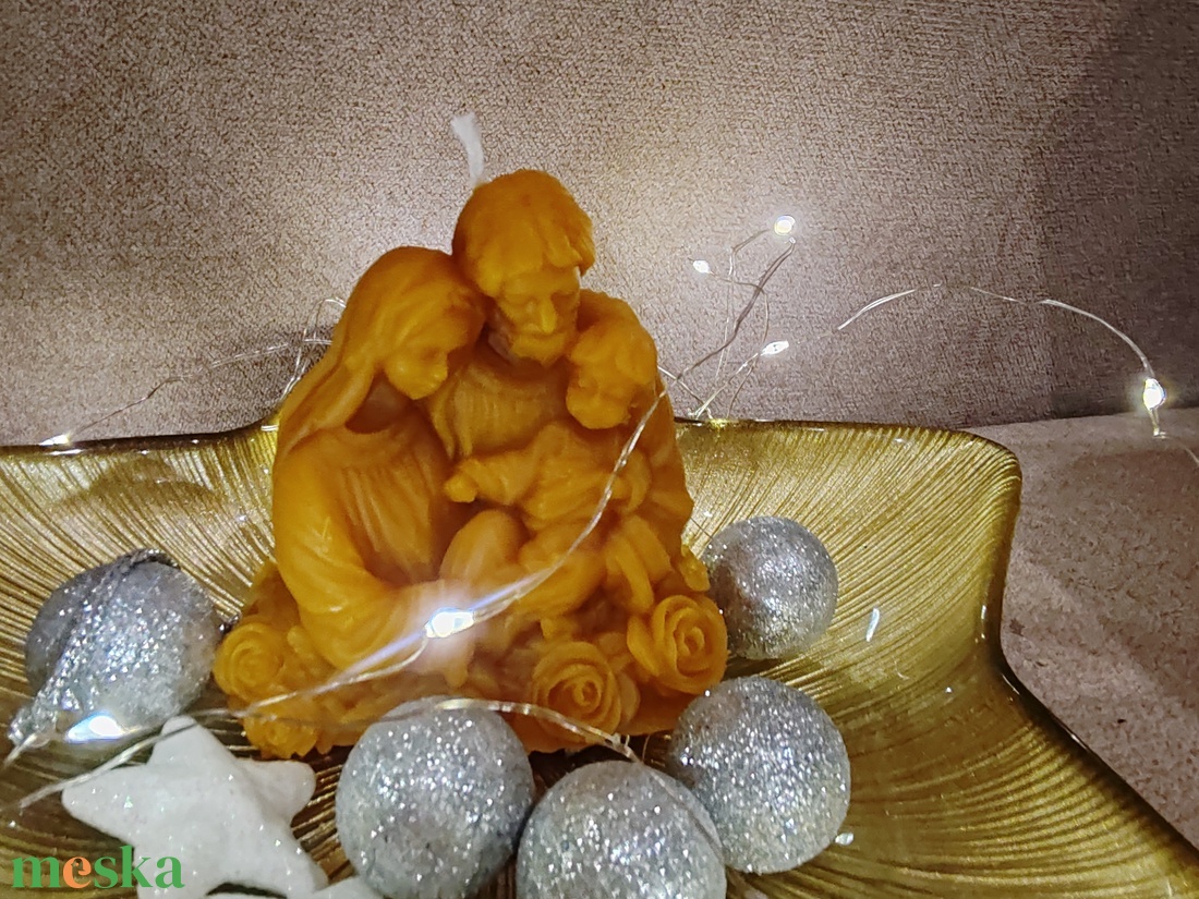 Méhviasz gyertyák  - karácsony - karácsonyi lakásdekoráció - karácsonyi illatgyertya, mécses - Meska.hu