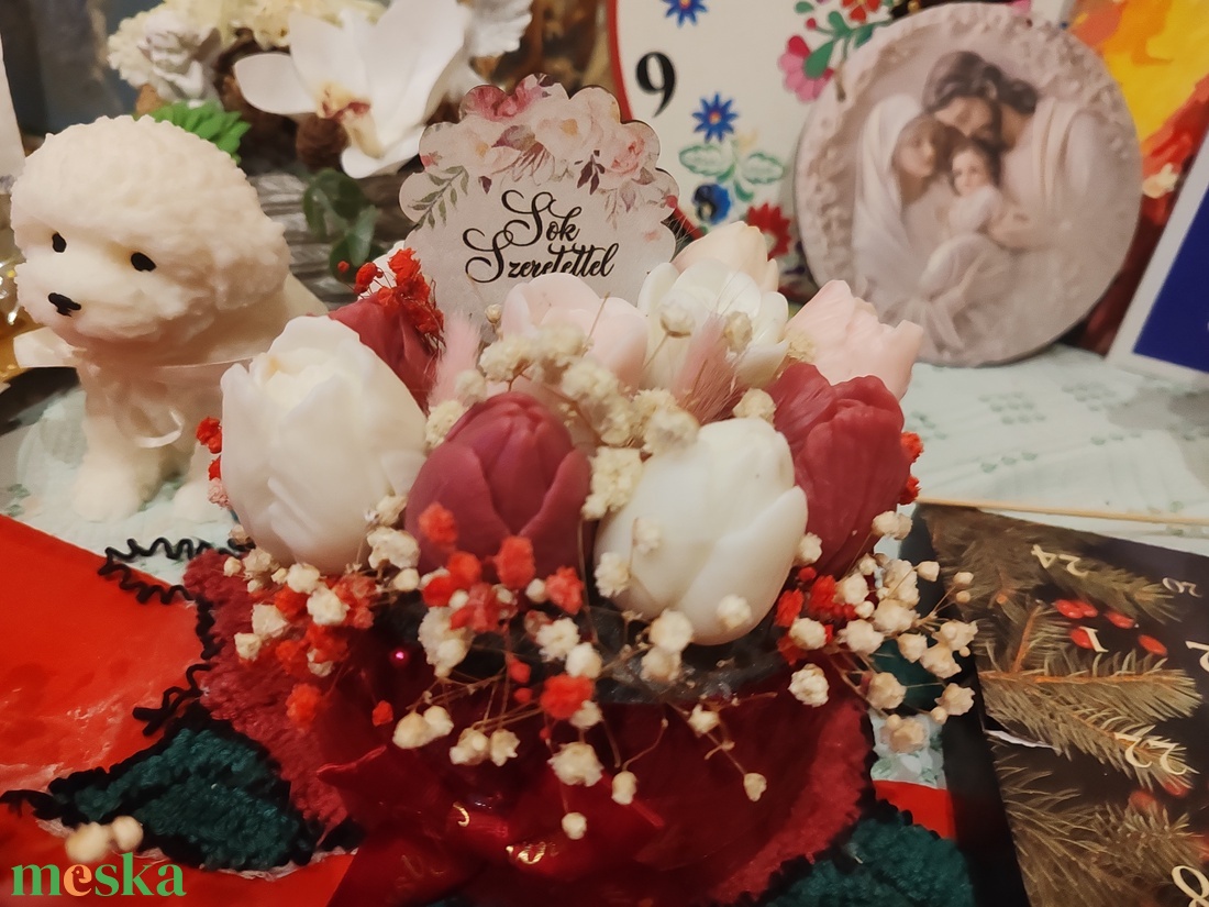 Kis tulipán box - otthon & életmód - virágdekoráció - virágok - virágbox - Meska.hu