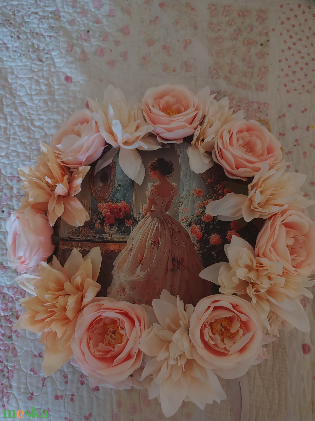 Romantikus ajtódísz - otthon & életmód - dekoráció - ajtó- és ablak dekoráció - ajtódísz & kopogtató - Meska.hu