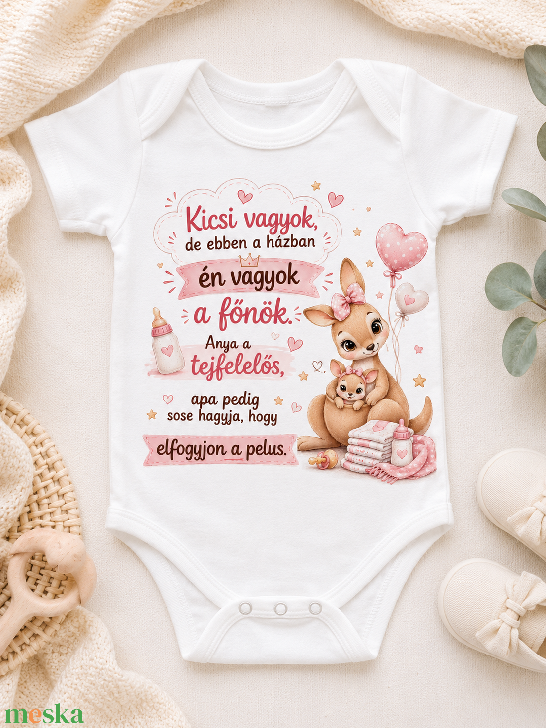 Kicsi vagyok, de én vagyok a főnök body - baba - mama - babaruházat - baba body - Meska.hu