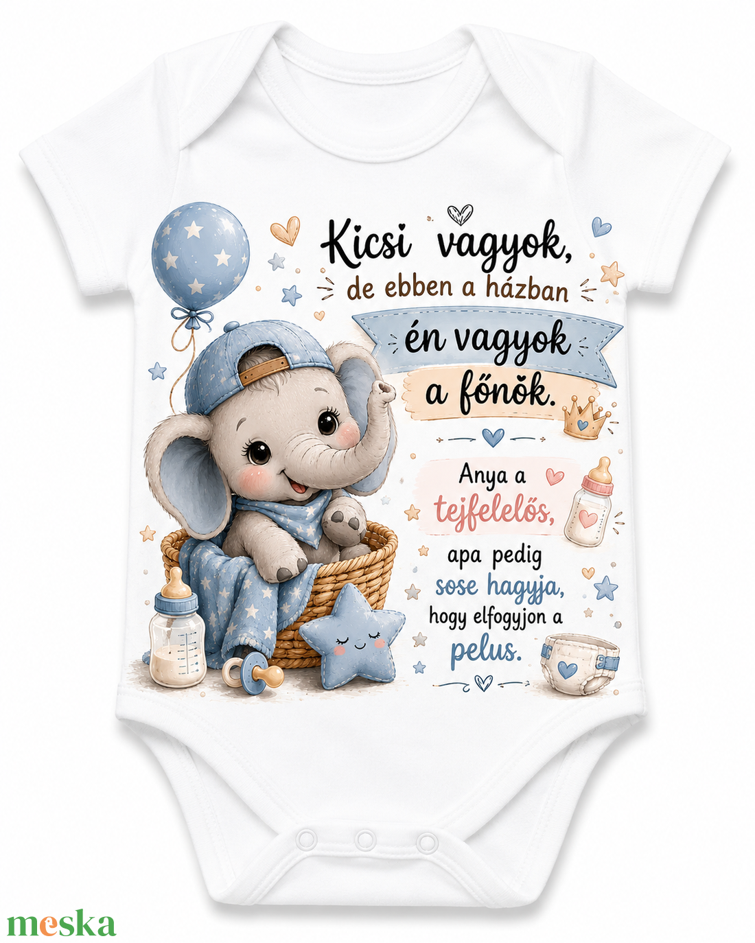 Kicsi vagyok, de én vagyok a főnök body - baba - mama - babaruházat - baba body - Meska.hu