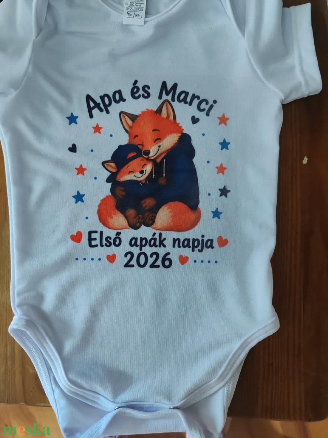 Apák napi body  - baba - mama - babaruházat - baba body - Meska.hu