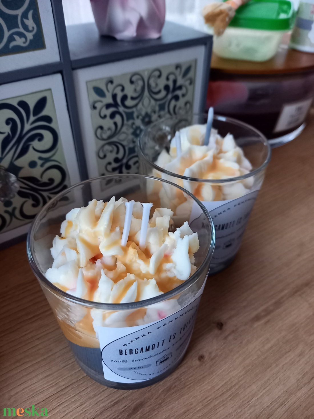 Bergamott és tölgyfa szójaviaszgyertya - otthon & életmód - gyertya, illat, aroma - gyertya - Meska.hu