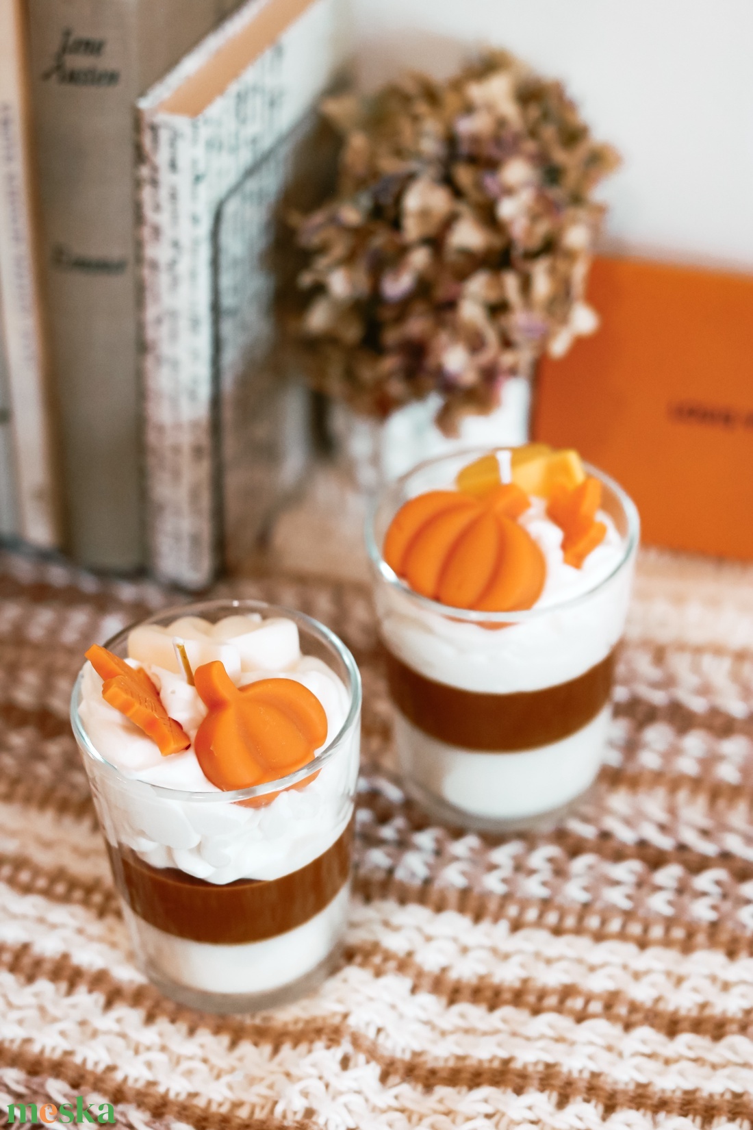 Pumpkin spice latte illatú szójaviaszgyertya - otthon & életmód - gyertya, illat, aroma - gyertya - Meska.hu