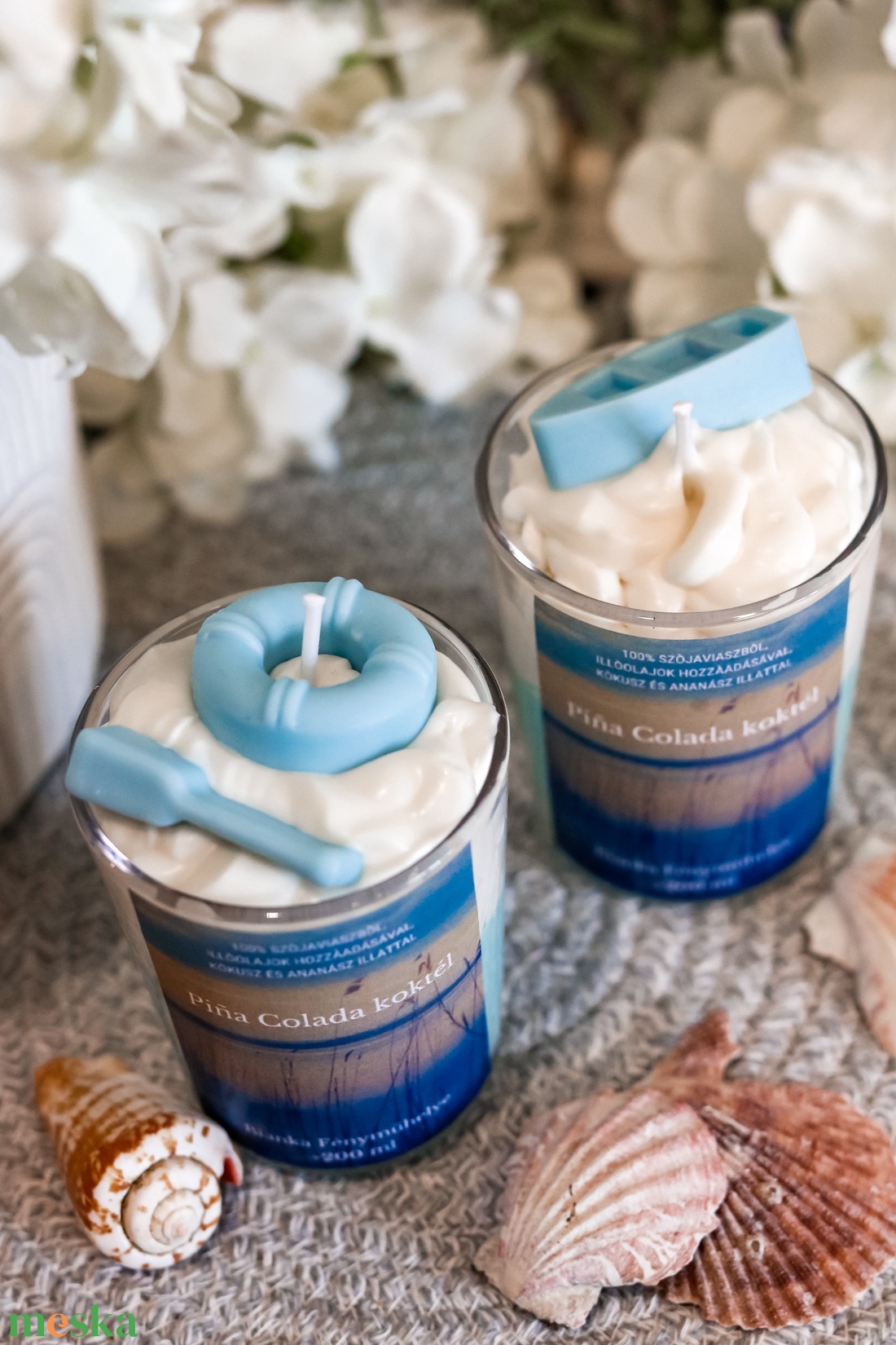 Piña Colada koktél szójaviaszgyertya - otthon & életmód - gyertya, illat, aroma - gyertya - Meska.hu