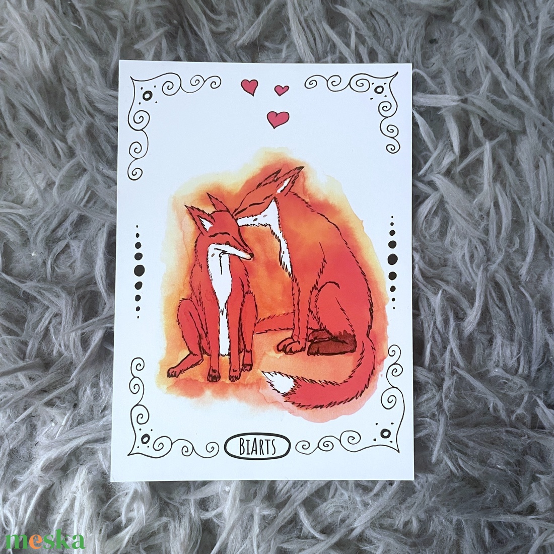 Rókás képeslap - otthon & életmód - papír, írószer - ajándékozás kellékei - képeslap, üdvözlőlap - Meska.hu