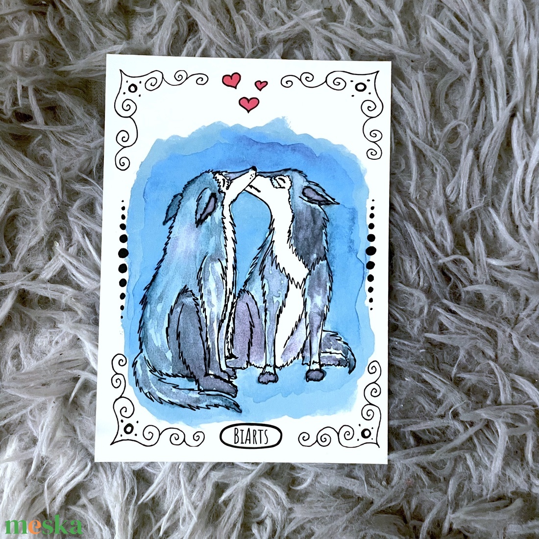 Farkasos képeslap - otthon & életmód - papír, írószer - ajándékozás kellékei - képeslap, üdvözlőlap - Meska.hu